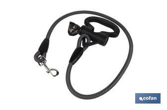 Training leash with poop bag dispenser | Dog accessories | Black - Cofan
