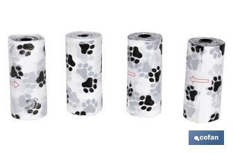 Bolsas de Basura para excrementos de perros | 4 rollos de15 bolsas | Medidas: 35,5 x 23 cm - Cofan