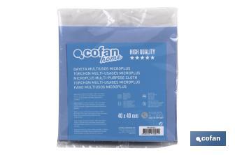 Microplus cleaning cloth | Multipurpose | Blue | Ideal for delicate surfaces - Cofan