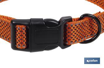 Reflective dog collar | Orange | Available in different sizes - Cofan