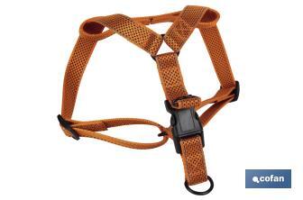 Reflective dog harness | Orange | Available in various sizes - Cofan