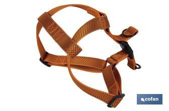 Reflective dog harness | Orange | Available in various sizes - Cofan