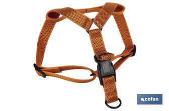 Reflective dog harness | Orange | Available in various sizes - Cofan