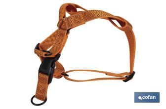 Reflective dog harness | Orange | Available in various sizes - Cofan