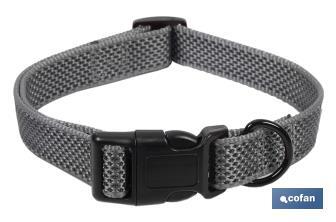 Reflective dog collar | Colour: grey | Available in various sizes - Cofan