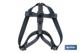 Reflective dog harness | Grey | Available in various sizes - Cofan