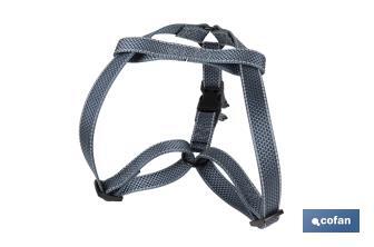 Reflective dog harness | Grey | Available in various sizes - Cofan