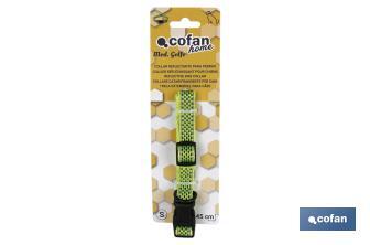Reflective dog collar | Green | Size: S or M - Cofan