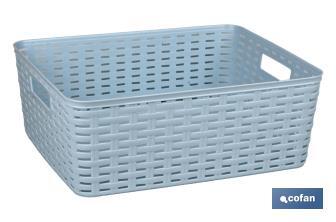 Cesta multiuso | Capacità: 12 L | Dimensioni: 36 x 28 x 13,5 cm | Vari colori | Cesta portaoggetti | Organizer - Cofan