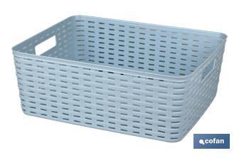 Cesta multiuso | Capacità: 12 L | Dimensioni: 36 x 28 x 13,5 cm | Vari colori | Cesta portaoggetti | Organizer - Cofan