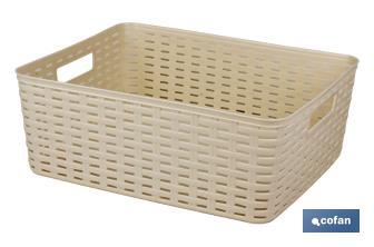 Cesta multiuso | Capacità: 12 L | Dimensioni: 36 x 28 x 13,5 cm | Vari colori | Cesta portaoggetti | Organizer - Cofan