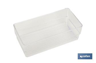 Set di organizer da 5 pezzi | Dimensioni: 30 x 23 x 8 cm | Trasparente | Vendita unitaria - Cofan