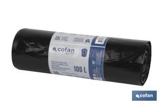 Bin bags | Size: 85 x 105cm | 100 litres | Black | 10 Pieces - Cofan