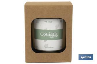 Scented candle | Vegetable wax | Aroma of cedar | Cotton wick - Cofan