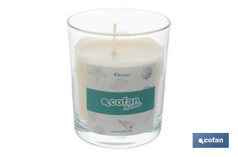 Scented candle | Vegetable wax | Aroma of ocean | Cotton wick - Cofan