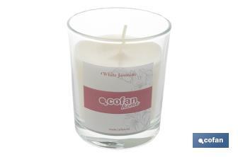 Scented candle | Vegetable wax | Aroma of jasmine | Cotton wick - Cofan
