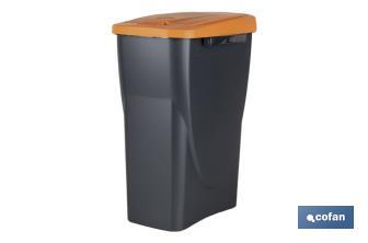 Poubelle orange pour recycler les déchets organiques | Trois dimensions et capacités différentes - Cofan