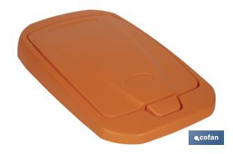 Orange recycling bin | Suitable for recycling organic waste | Available in three different capacities and sizes - Cofan