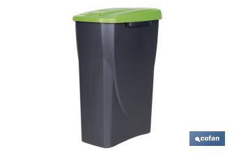 Poubelle verte pour recycler les matériaux en verre | Trois dimensions et capacités différentes - Cofan