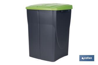 Green recycling bin | Suitable for recycling glass materials | Available in three different capacities and sizes - Cofan