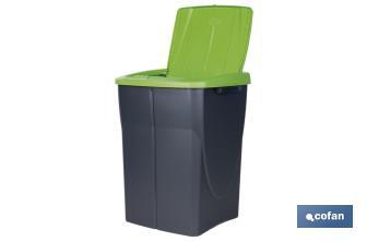 Poubelle verte pour recycler les matériaux en verre | Trois dimensions et capacités différentes - Cofan