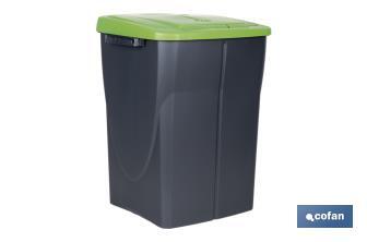 Poubelle verte pour recycler les matériaux en verre | Trois dimensions et capacités différentes - Cofan