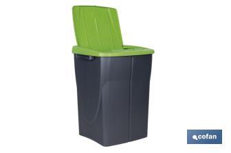 Poubelle verte pour recycler les matériaux en verre | Trois dimensions et capacités différentes - Cofan