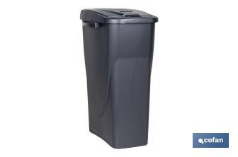 Cubo de basura gris para desechos en general | Tres medidas y capacidades diferentes - Cofan