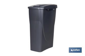 Grey recycling bin | Suitable for recycling organic waste | Available in three different capacities and sizes - Cofan