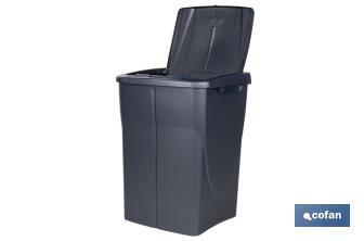 Grey recycling bin | Suitable for recycling organic waste | Available in three different capacities and sizes - Cofan