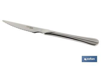 Coltello per carne | Modello Bolonia | Realizzato in acciaio inox 18/10 | Blister da 2 o 12 unità - Cofan