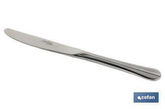 Cuchillo de mesa | Modelo Bolonia | Fabricado en Acero Inox. 18/00 | Envase blíster o pack - Cofan