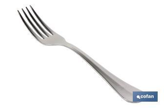 Table fork | Bolonia Model | 18/0 Stainless steel | Blister pack of 2 pcs. - Cofan