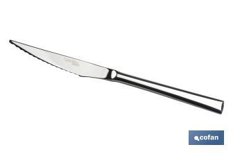 Cuchillo de carne | Modelo Bari | Fabricado en Acero Inox. 18/10 | Blíster o Pack - Cofan