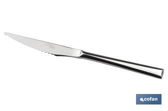 Cuchillo de carne | Modelo Bari | Fabricado en Acero Inox. 18/10 | Blíster o Pack - Cofan
