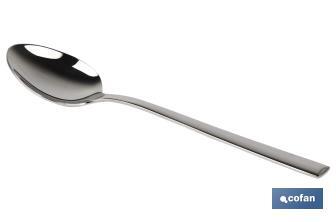 Cucchiaio da dolce | Modello Bari | Realizzato in acciaio inox 18/10 | Blister o confezione - Cofan