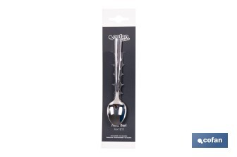 Colher de chá | Modelo Bari I Fabricado em Aço inox 18/10 I Blíster de 3 unidades ou Pack - Cofan