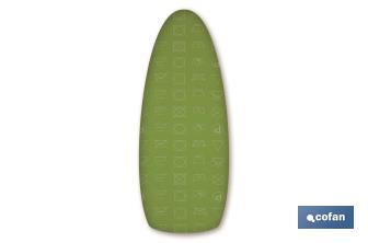 Funda para Tabla de Planchar Universal | Material Algodón | Medidas 140 x 60 cm | Iconos Lavado verde - Cofan