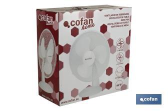 3 Speed White Desk Fan, Solano Model - Cofan