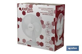 Ventilador Blanco Modelo Solano de 3 velocidades - Cofan