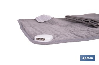 Almohadilla Eléctrica Térmica Gris | Dos medidas a elegir | Con 6 Niveles de Calor - Cofan