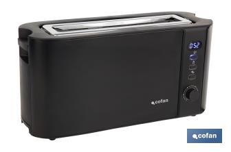 Matt black one slot toaster, Centeno Model - Cofan