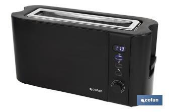 Matt black one slot toaster, Centeno Model - Cofan