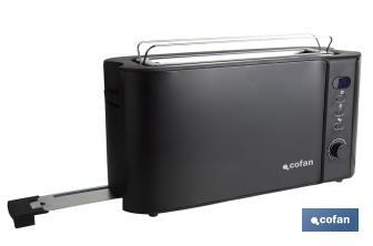 Matt black one slot toaster, Centeno Model - Cofan