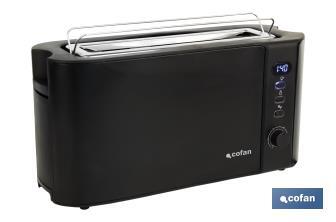 Matt black one slot toaster, Centeno Model - Cofan