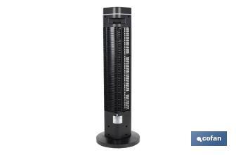 Ventilador silencioso de torre con control remoto | Color Negro | Incluye mando a distancia y temporizador (8 horas) - Cofan