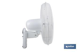 Ventilador de pared con temporizador y mando a distancia | Potencia de 50 W - Cofan