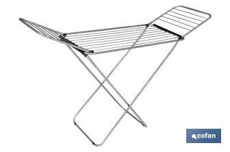 Winged Clothes Airer | With Folding Wings | Stainless Steel & Polypropylene - Cofan