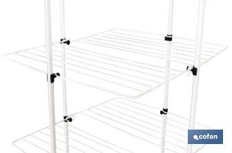 Tower Clothes Airer | Painted Steel & Polypropylene | Size: 70 x 60 x 137cm | 3 Drying Racks - Cofan