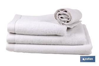 Asciugamano da bagno bianco | Modello Paloma | 100% cotone | Grammatura: 580 g/m² | Dimensioni: 100 x 150 cm - Cofan